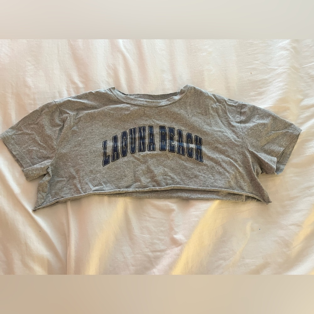 Princess Polly Cropped Heather Gray Tee